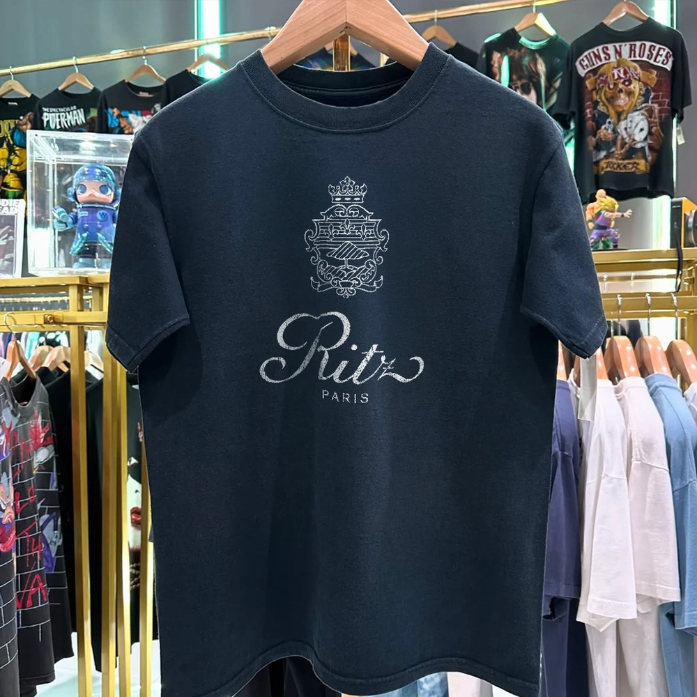 90's Ritz Paris , Black T-Shirt